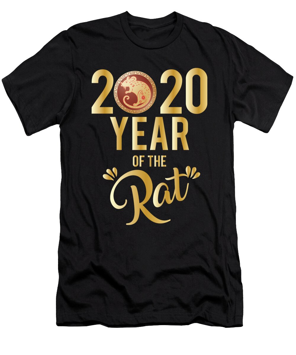 2 Happy New Year 2020 Year of the Rat Zodiac Gift Haselshirt T-Shirt