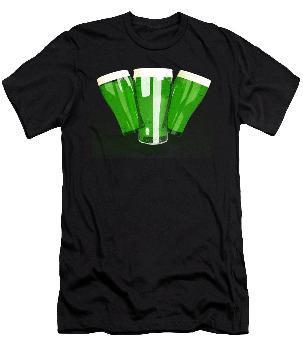 3 Irish Green Pints of Beer Calnyto T-Shirt