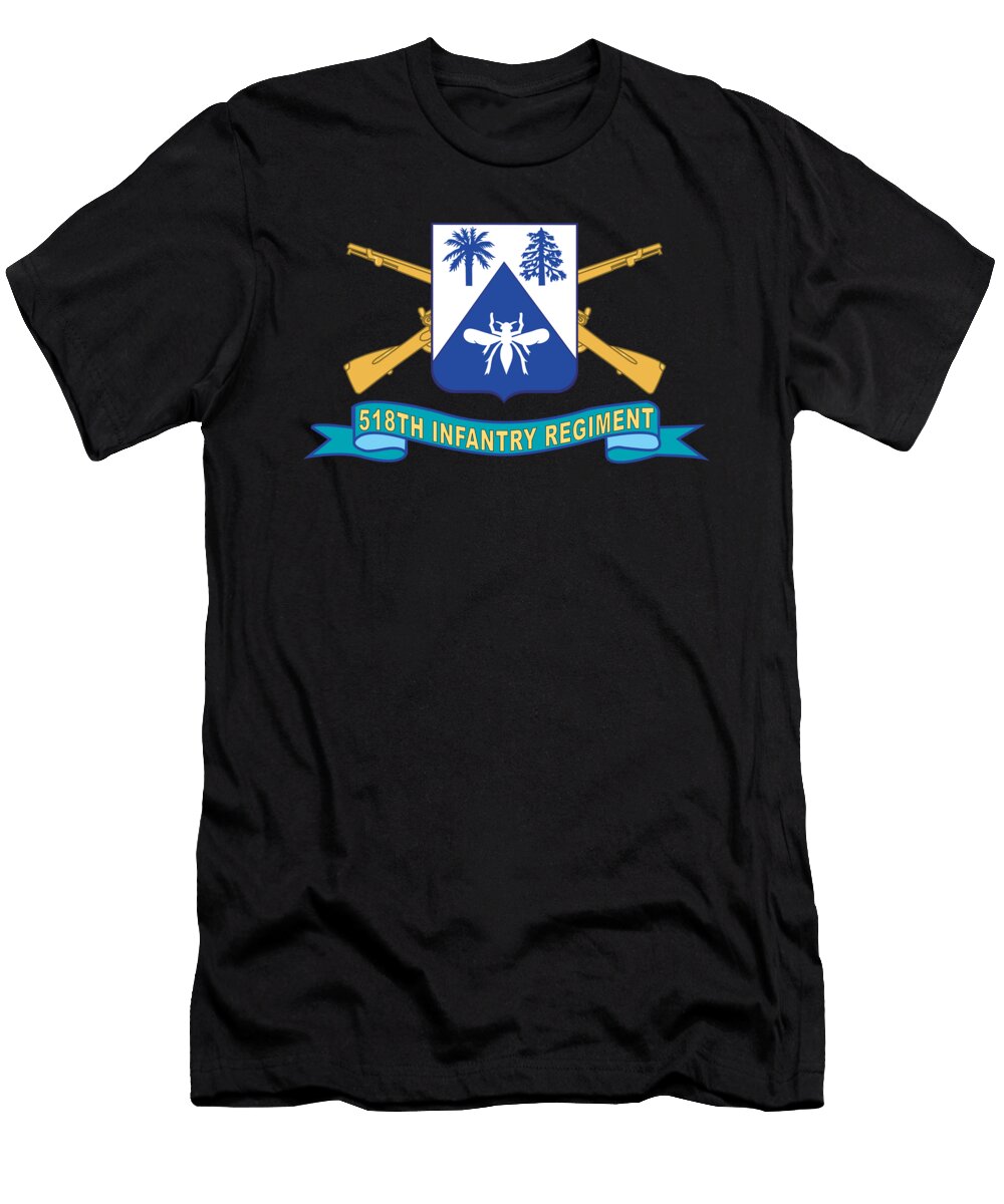518th Infantry Regiment Dui W Br Ribbon X 300 Tom Adkins T-Shirt