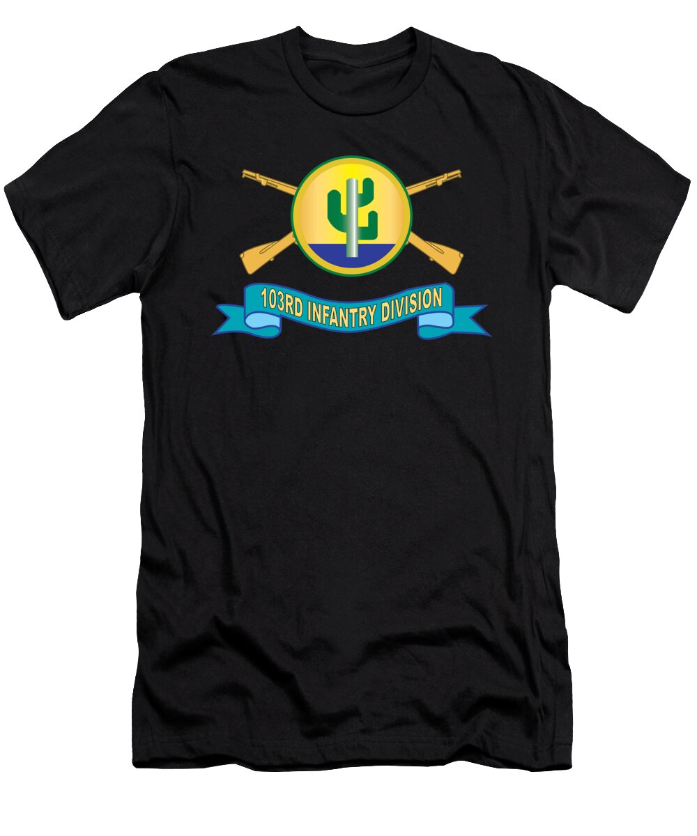 Army 103rd Infantry Division W Br Ssi Ribbon X 300 Tom Adkins T-Shirt