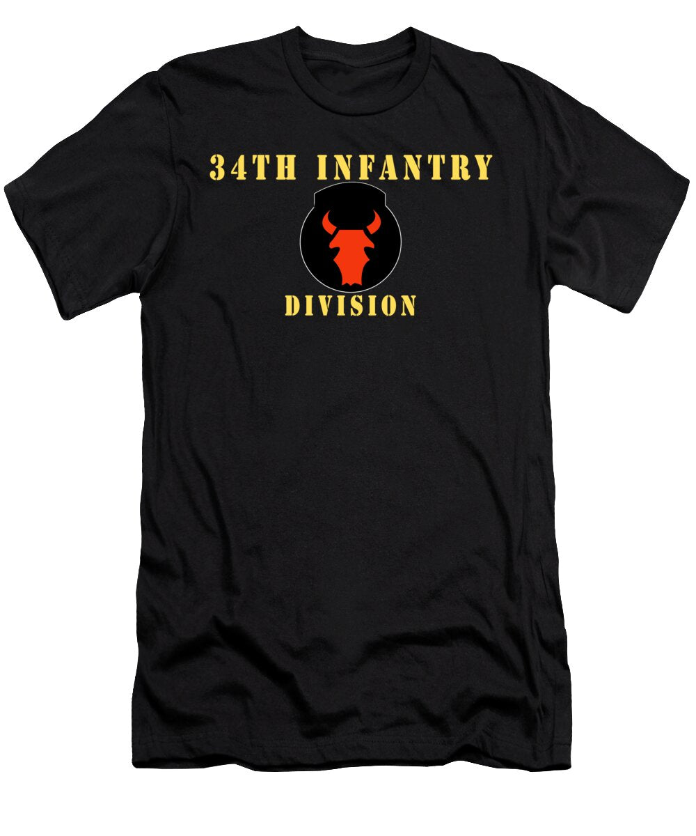 Army 34th Infantry Division X 300 Hat Tom Adkins T-Shirt