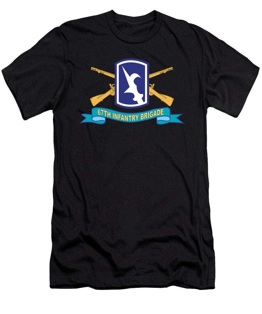 Army 67th Infantry Brigade W Br Ssi Ribbon X 300 Tom Adkins T-Shirt