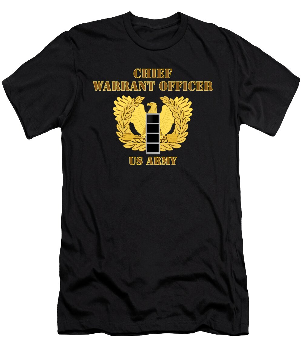 Army Emblem Warrant Officer 4 Cw4 W Eagle US Army Tom Adkins T-Shirt