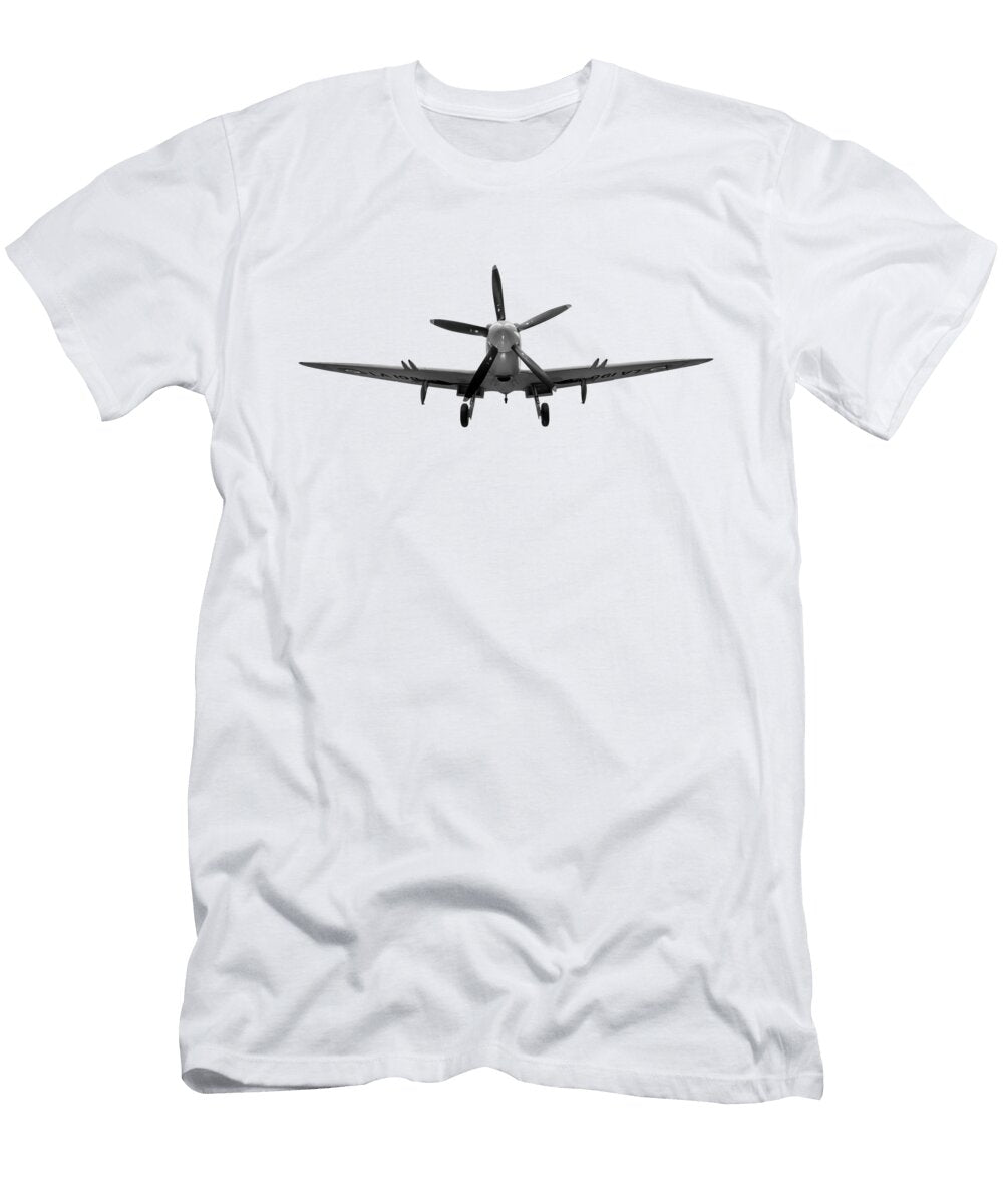 Black and White Spitfire Delphimages Photo Creations T-Shirt