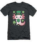 Cute Axolotl with Shamrock Hat Joanna Redesiuk T-Shirt