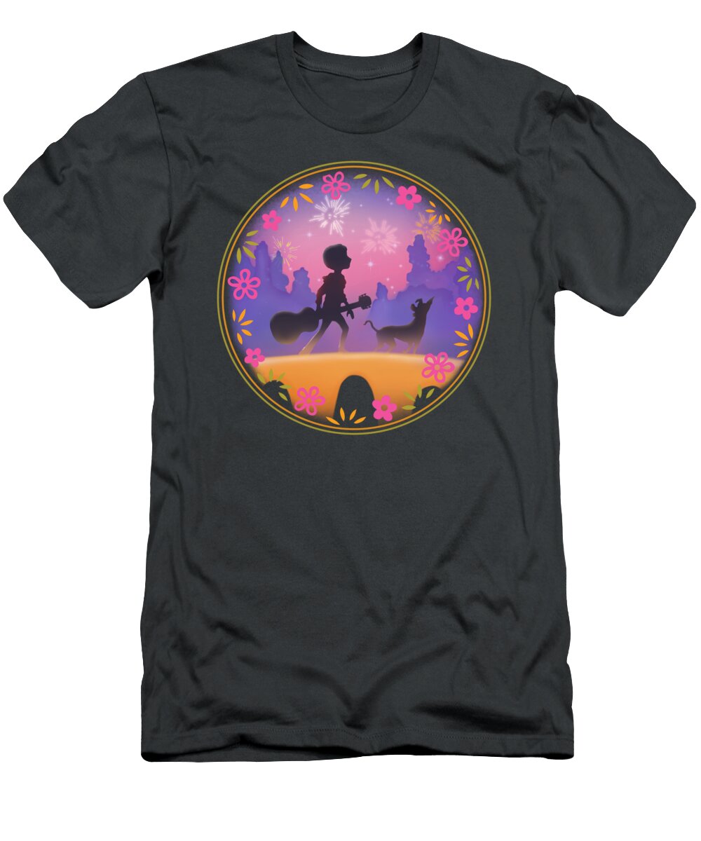 Disney Pixar Coco Miguel Dante Bridge Fireworks Harir Adrij T-Shirt