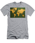 Gold Woirld Map 3 Athena Mckinzie T-Shirt