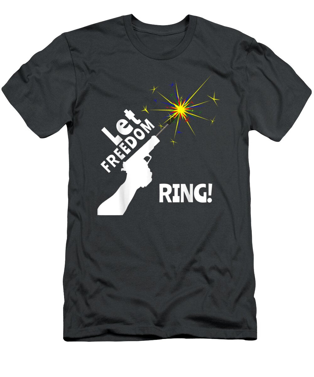 Let Freedom Ring Gun Firework Exploding Patriotic Independence Day Soterx Franc T-Shirt