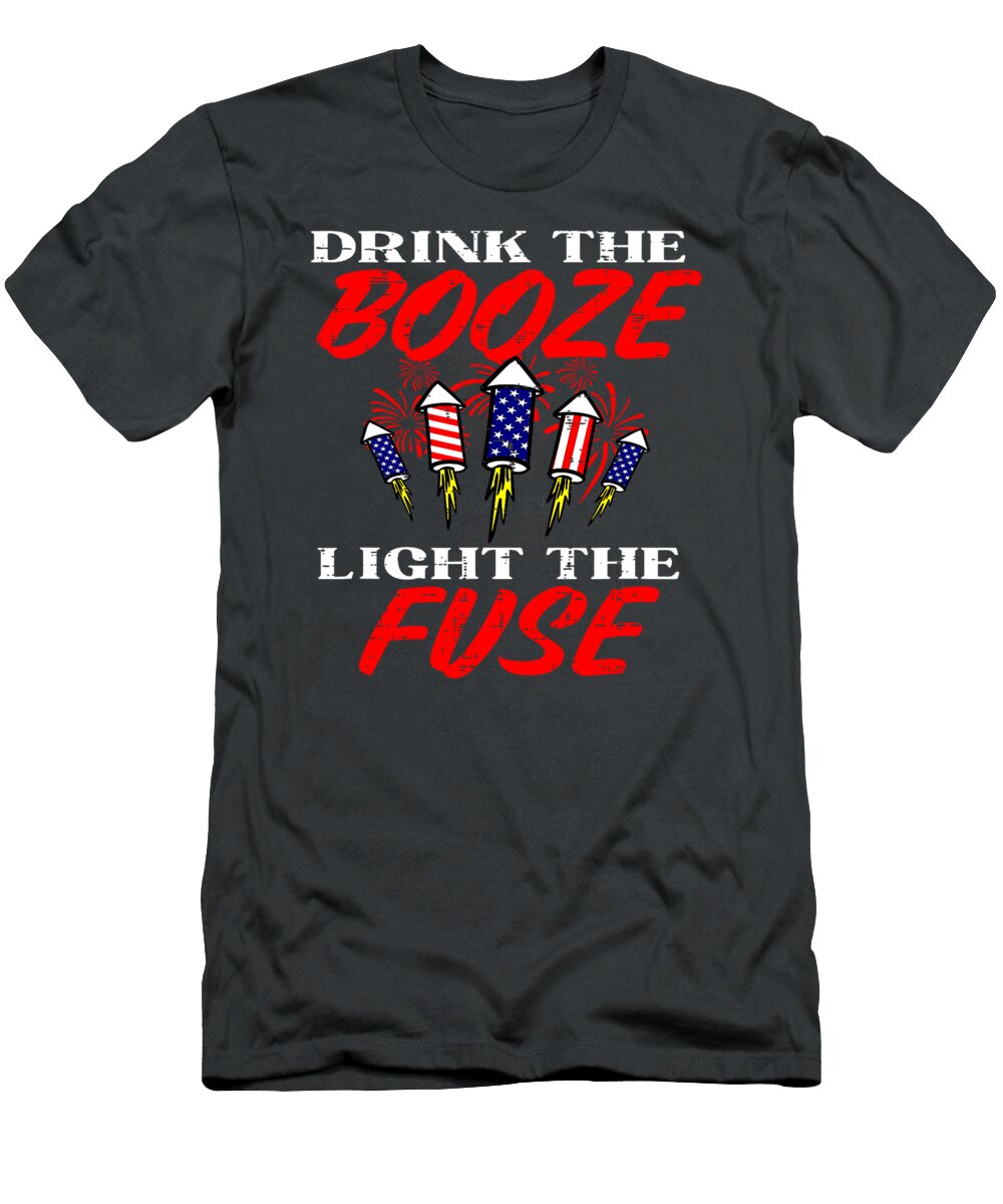 Light the Fuse Fireworks Funny Fourth 4th of July Men Women Djawad Athena T-Shirt