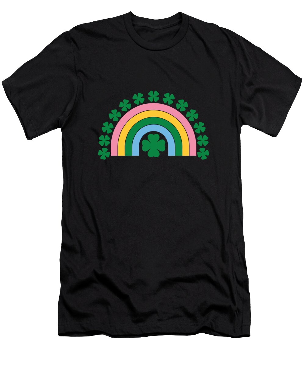 Rainbow with Shamrocks Joanna Redesiuk T-Shirt