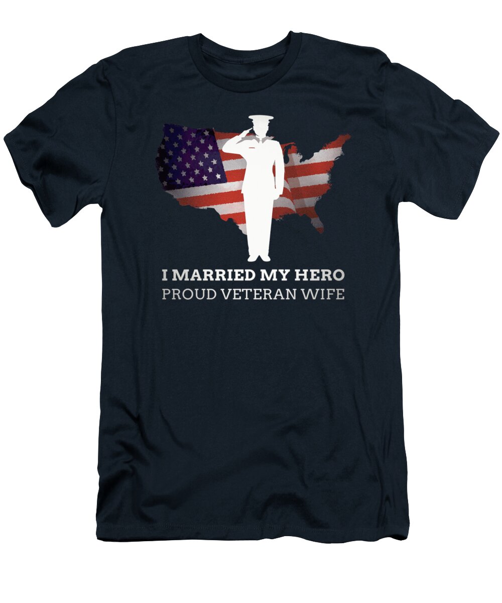Silhouette of Saluting Soldier Milar Style T-Shirt