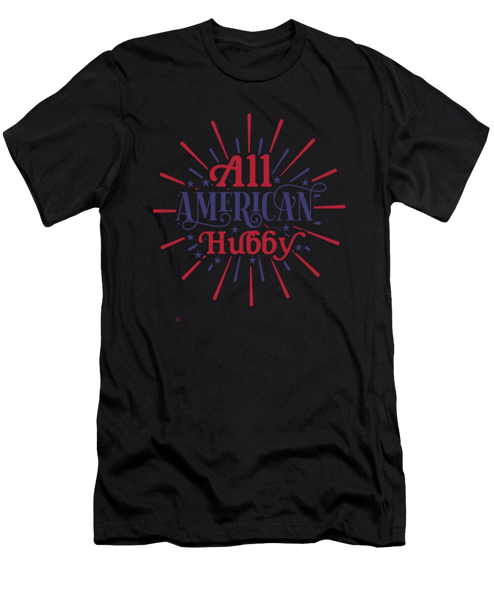 USA American Husband Hubby Stars Stripes Organicfoodempire T-Shirt