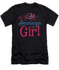 USA Stars Stripes All American Girl Pink Organicfoodempire T-Shirt